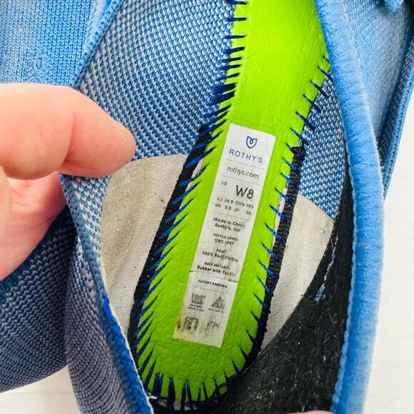 Rothy’s The Loafer Tide Pool Slip-On Flat Knit Blue Eco-Friendly Size 8 - Picture 12 of 13